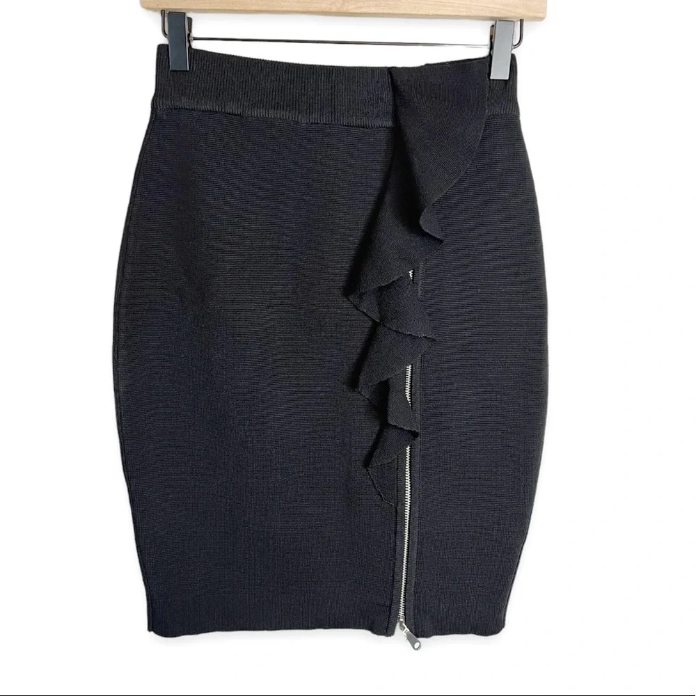 Rebecca Minkoff Angela Ruffled Zipper Pencil Skirt